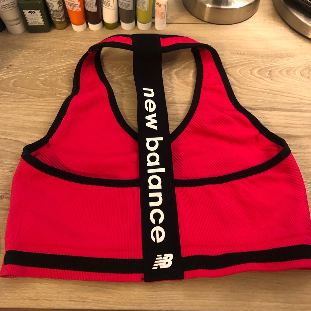 Red sports bra top New balance